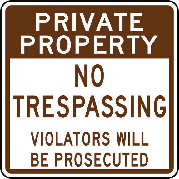 Property Sign Stickers Vinyl Stickers - Private Property No Trespassing Sign 9 - Safety and ...