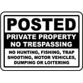thumbnail image 1 of Vinyl Stickers - Private Property No Trespassing Sign - Safety and Warning Warehouse Signs Stickers - 3.5" x 5" - 3 Pack, 1 of 5