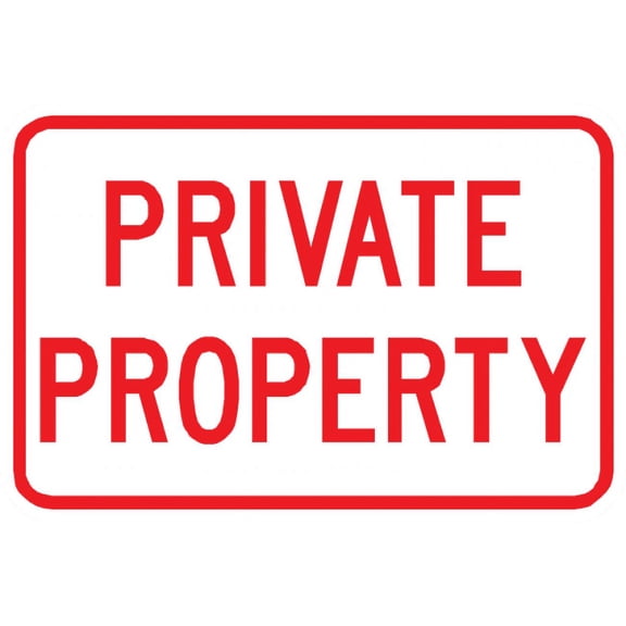 Vinyl Stickers - Private Property Sign - Safety and Warning Warehouse Signs Stickers - 3.5" x 5" - 6 Pack