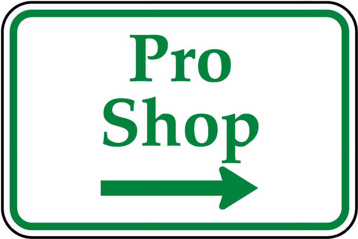 Vinyl Stickers - Pro Shop (Right Arrow) Sign Y6 - Safety and Warning ...