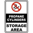 thumbnail image 1 of Vinyl Stickers - Propane Cylinders Storage Area Sign - Safety and Warning Warehouse Signs Stickers - 10" x 7" - 3 Pack, 1 of 5
