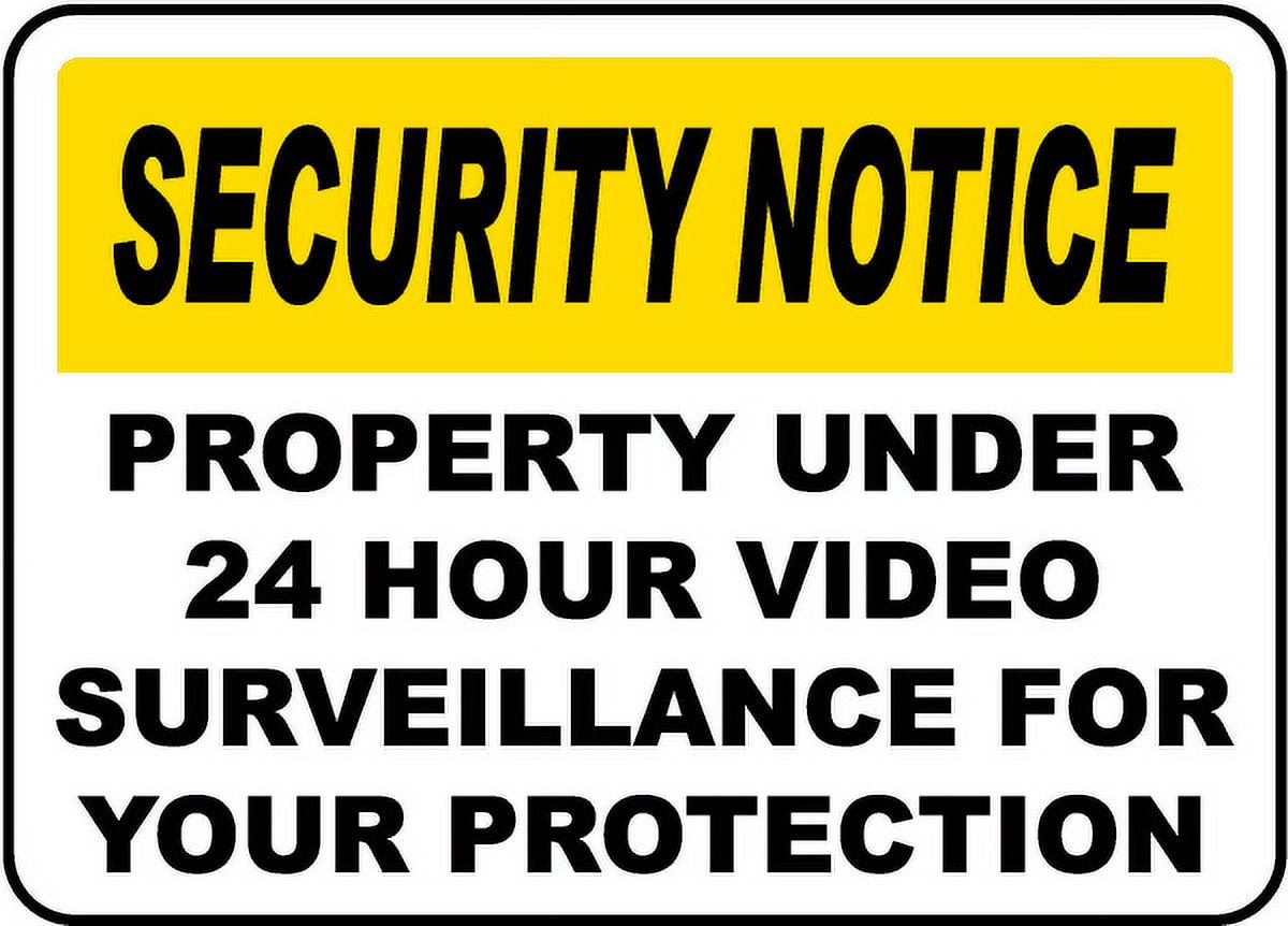 Vinyl Stickers - Property Under Surveillance Sign - Safety and Warning ...
