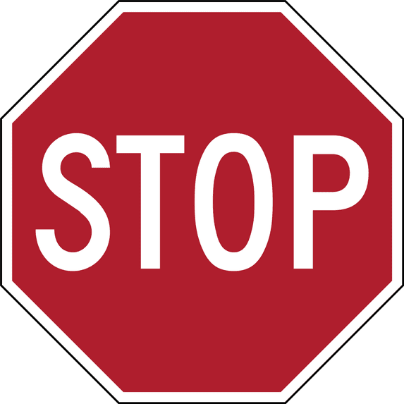 Vinyl Stickers - R1-1: Stop - Safety and Warning Warehouse Signs Stickers - 24" x 30" - 3 Pack