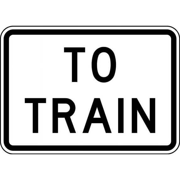 Vinyl Stickers - R1-2cTP: to Train (Texas) - Safety and Warning Warehouse Signs Stickers - 10" x 7" - 3 Pack