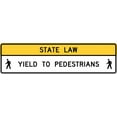 thumbnail image 1 of Vinyl Stickers - R1-9: Overhead Ped Crossing - Safety and Warning Warehouse Signs Stickers - 13" x 9" - 3 Pack, 1 of 5