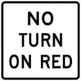 thumbnail image 1 of Vinyl Stickers - R10-11b-No Turn on Red Sign - Safety and Warning Warehouse Signs Stickers - 18" x 24" - 3 Pack, 1 of 5
