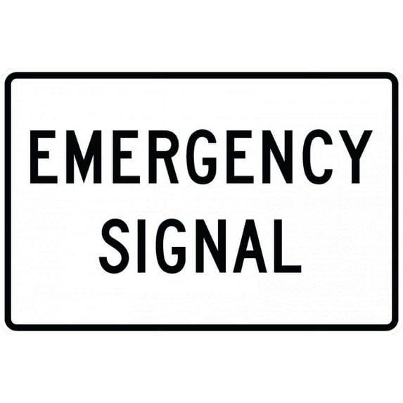 Vinyl Stickers - R10-13-Emergency Signal Sign - Safety and Warning Warehouse Signs Stickers - 18" x 24" - 3 Pack