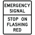 thumbnail image 1 of Vinyl Stickers - R10-14-Emergency Signal - Stop onFlashing Red Sign - Safety and Warning Warehouse Signs Stickers - 10" x 7" - 10 Pack, 1 of 5