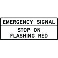 thumbnail image 1 of Vinyl Stickers - R10-14a-Emergency Signal - Stop onFlashing Red (Overhead) Sign - Safety and Warning Warehouse Signs Stickers - 3.5" x 5" - 6 Pack, 1 of 5