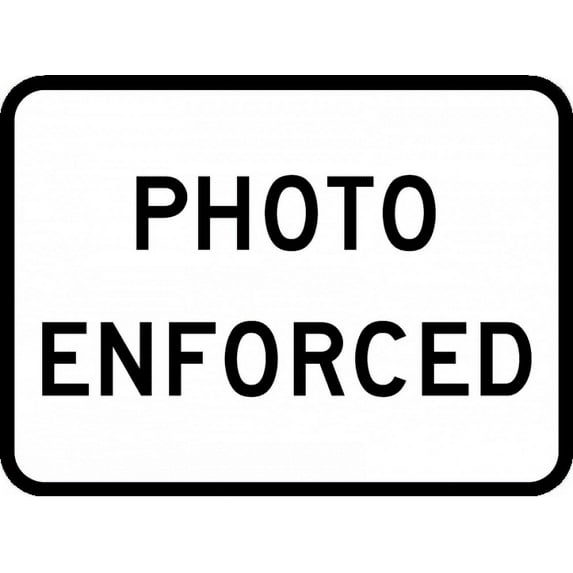 Vinyl Stickers - R10-19aP-Photo Enforced Sign (Plaque) - Safety and Warning Warehouse Signs Stickers - 10" x 7" - 6 Pack