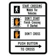 thumbnail image 1 of Vinyl Stickers - R10-3b-Pedestrian Signs and Plaques - Safety and Warning Warehouse Signs Stickers - 3.5" x 5" - 10 Pack, 1 of 5