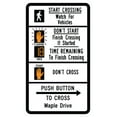 thumbnail image 1 of Vinyl Stickers - R10-3i-Pedestrian Signs - Safety and Warning Warehouse Signs Stickers - 3.5" x 5" - 10 Pack, 1 of 5