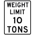 thumbnail image 1 of Vinyl Stickers - R12-1-Weight Limit XX Tons - Safety and Warning Warehouse Signs Stickers - 3.5" x 5" - 6 Pack, 1 of 5