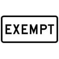 thumbnail image 1 of Vinyl Stickers - R15-3p-Exempt (Plaque) - Safety and Warning Warehouse Signs Stickers - 3.5" x 5" - 3 Pack, 1 of 5