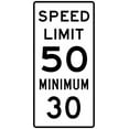 thumbnail image 1 of Vinyl Stickers - R2-4a-Combined Speed Limit Sign - Safety and Warning Warehouse Signs Stickers - 24" x 30" - 10 Pack, 1 of 5