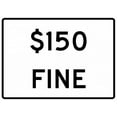 thumbnail image 1 of Vinyl Stickers - R2-6bP-$XX Fine Sign (Plaque) - Safety and Warning Warehouse Signs Stickers - 13" x 9" - 3 Pack, 1 of 5