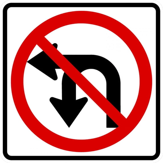 Vinyl Stickers - R3-18-Movement Prohibition Sign - Safety and Warning Warehouse Signs Stickers - 24" x 30" - 3 Pack