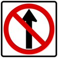 thumbnail image 1 of Vinyl Stickers - R3-27-Movement Prohibition Sign - Safety and Warning Warehouse Signs Stickers - 3.5" x 5" - 3 Pack, 1 of 5