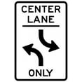 thumbnail image 1 of Vinyl Stickers - R3-9b-Two-Way Left Turn Only(Post-Mounted) Sign - Safety and Warning Warehouse Signs Stickers - 13" x 9" - 3 Pack, 1 of 5
