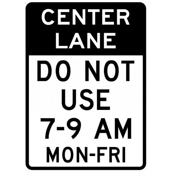 Vinyl Stickers - R3-9f-Reversible Lane Control(Post-Mounted) Sign - Safety and Warning Warehouse Signs Stickers - 24" x 30" - 3 Pack