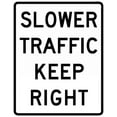 thumbnail image 1 of Vinyl Stickers - R4-3-Slower Traffic Keep Right Sign - 1 - Safety and Warning Warehouse Signs Stickers - 3.5" x 5" - 6 Pack, 1 of 5