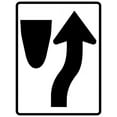 thumbnail image 1 of Vinyl Stickers - R4-7-Keep Right Sign - Safety and Warning Warehouse Signs Stickers - 13" x 9" - 10 Pack, 1 of 5