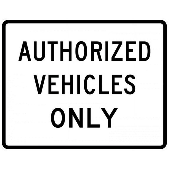 Vinyl Stickers - R5-11-Authorized Vehicles Only Sign - Safety and Warning Warehouse Signs Stickers - 3.5" x 5" - 6 Pack