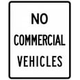 thumbnail image 1 of Vinyl Stickers - R5-4-No Commercial Vehicles Sign - Safety and Warning Warehouse Signs Stickers - 13" x 9" - 3 Pack, 1 of 5