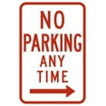 thumbnail image 1 of Vinyl Stickers - R7-1-No Parking Any Time Sign - Safety and Warning Warehouse Signs Stickers - 13" x 9" - 6 Pack, 1 of 5