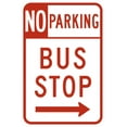 thumbnail image 1 of Vinyl Stickers - R7-107-No Parking Bus Stop Sign - Safety and Warning Warehouse Signs Stickers - 10" x 7" - 3 Pack, 1 of 5