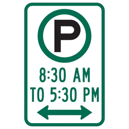 Vinyl Stickers - R7-23-Parking XXam to XXpm Sign - Safety and Warning Warehouse Signs Stickers - 3.5" x 5" - 3 Pack