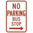 thumbnail image 1 of Vinyl Stickers - R7-7-No Parking Bus Stop Sign - Safety and Warning Warehouse Signs Stickers - 24" x 30" - 6 Pack, 1 of 5
