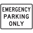 thumbnail image 1 of Vinyl Stickers - R8-4-Emergency Parking Only Sign - Safety and Warning Warehouse Signs Stickers - 13" x 9" - 3 Pack, 1 of 5