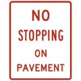 thumbnail image 1 of Vinyl Stickers - R8-5-No Stopping on Pavement Sign - Safety and Warning Warehouse Signs Stickers - 10" x 7" - 3 Pack, 1 of 5