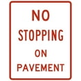 thumbnail image 1 of Vinyl Stickers - R8-5-No Stopping on Pavement Sign - Safety and Warning Warehouse Signs Stickers - 13" x 9" - 10 Pack, 1 of 5