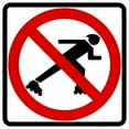 thumbnail image 1 of Vinyl Stickers - R9-13-No Skaters Sign - Safety and Warning Warehouse Signs Stickers - 3.5" x 5" - 3 Pack, 1 of 5