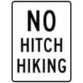 thumbnail image 1 of Vinyl Stickers - R9-4a-No Hitchhiking Sign - Safety and Warning Warehouse Signs Stickers - 3.5" x 5" - 10 Pack, 1 of 5