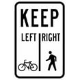 thumbnail image 1 of Vinyl Stickers - R9-7-Keep Left | Right Sign - Safety and Warning Warehouse Signs Stickers - 24" x 30" - 6 Pack, 1 of 5
