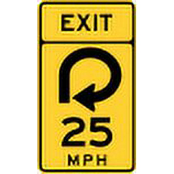 Vinyl Stickers - Ramp Speed Advisory Z9 - Safety and Warning Warehouse Signs Stickers - 10" x 7" - 3 Pack