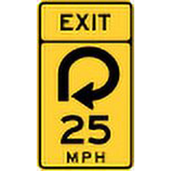 Vinyl Stickers - Ramp Speed Advisory Z9 - Safety and Warning Warehouse Signs Stickers - 10" x 7" - 6 Pack