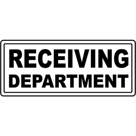 Vinyl Stickers - Receiving Department Sign - Safety and Warning Warehouse Signs Stickers - 10" x 7" - 3 Pack