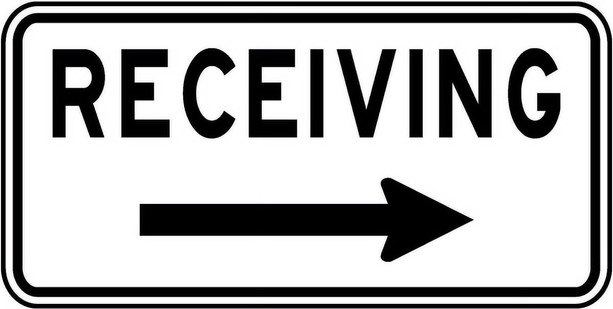 Sticker Received Sign Vinyl Stickers - Receiving (Right Arrow) Sign A3 - Safety and Warning ...