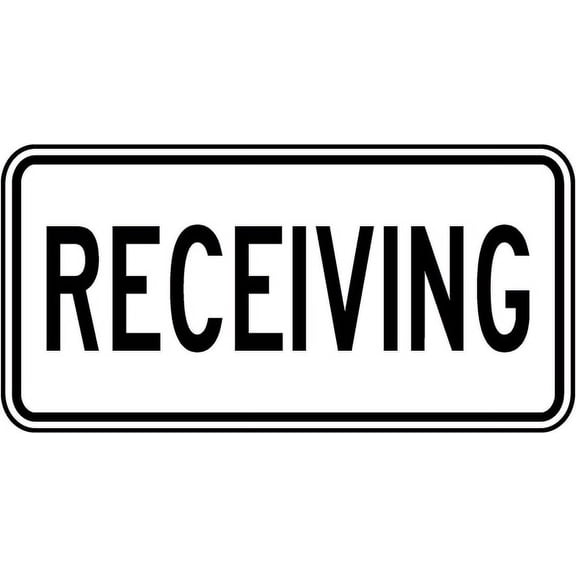 Vinyl Stickers - Receiving Sign A5 - Safety and Warning Warehouse Signs Stickers - 3.5" x 5" - 3 Pack