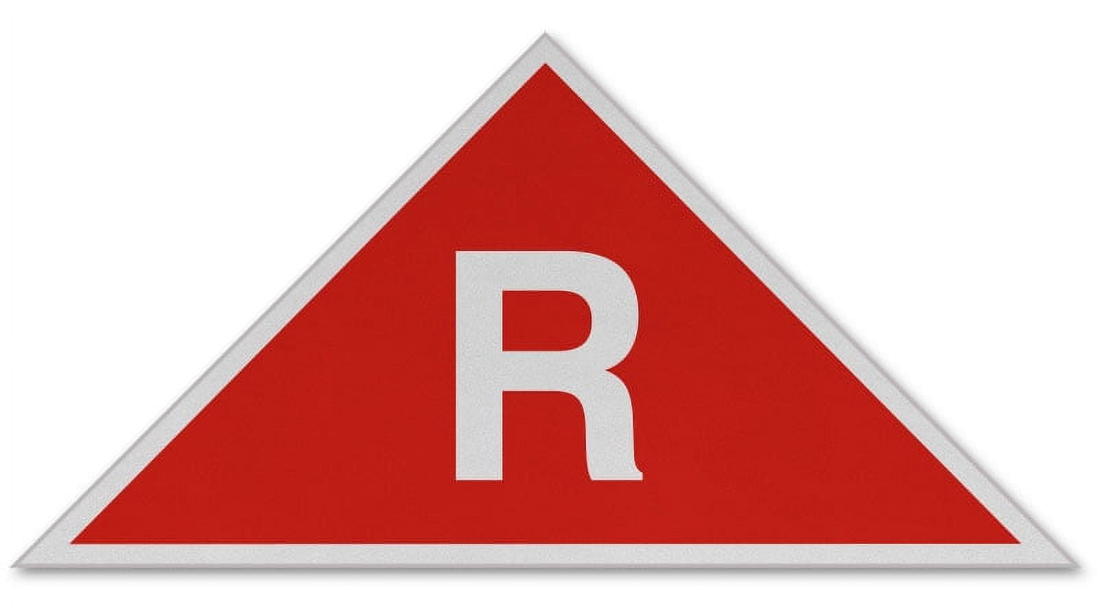 Vinyl Stickers - Red/White NJ Roof Truss Sign - Safety and Warning Warehouse Signs Stickers - 18" x 24" - 3 Pack