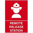 thumbnail image 1 of Vinyl Stickers - Remote Release Station Sign - Safety and Warning Warehouse Signs Stickers - 24" x 30" - 10 Pack, 1 of 5