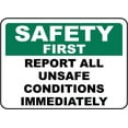 thumbnail image 1 of Vinyl Stickers - Report All Unsafe Conditions Sign C3 - Safety and Warning Warehouse Signs Stickers - 24" x 30" - 3 Pack, 1 of 5