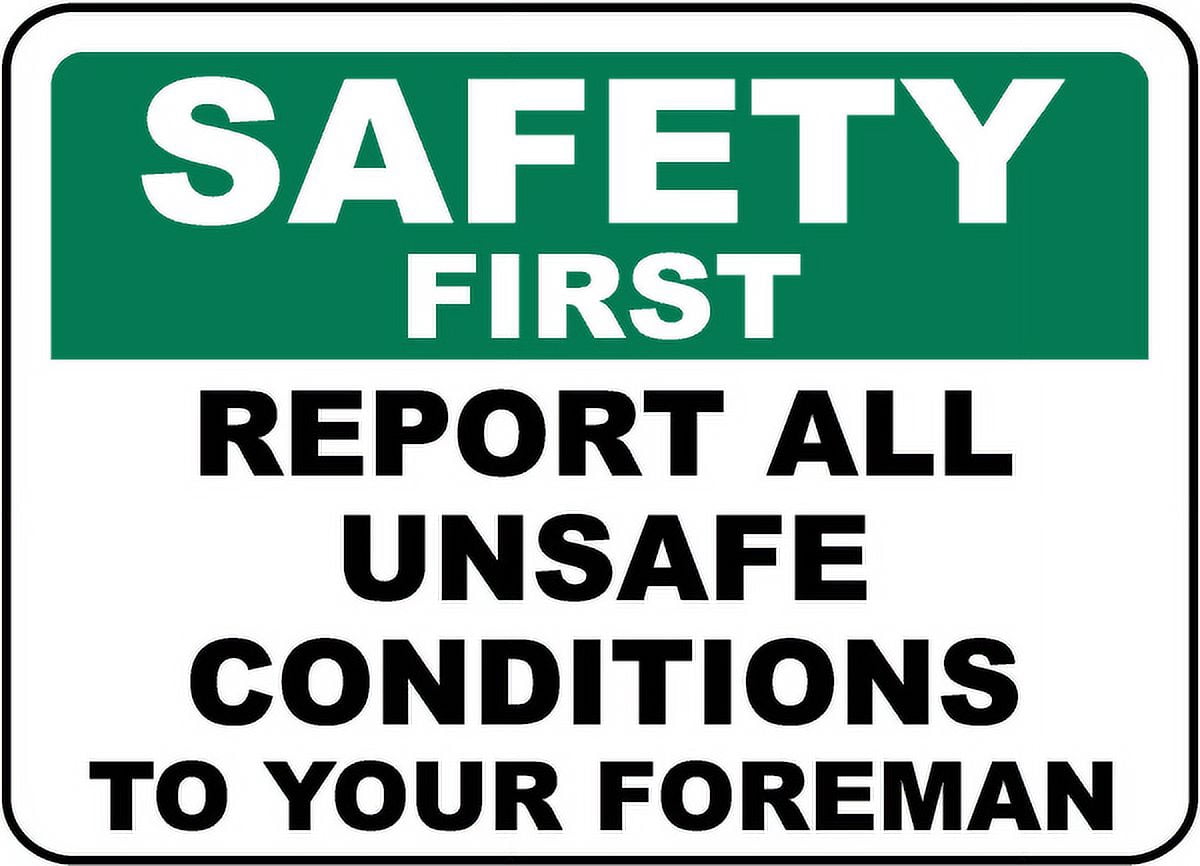 Vinyl Stickers - Report All Unsafe Conditions Sign C4 - Safety and ...