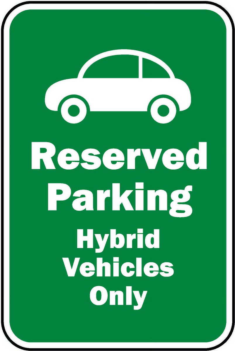 Vinyl Stickers - Reserved Hybrid Vehicles Only Sign - Safety and ...