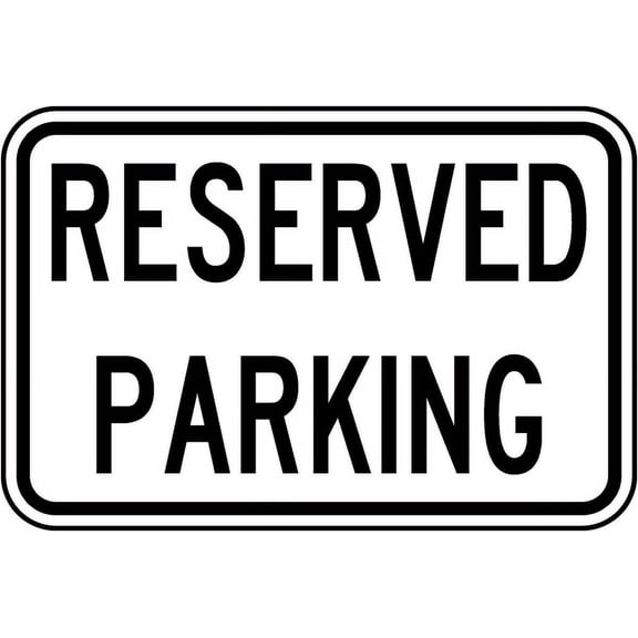 Vinyl Stickers - Reserved Parking Sign 1 - Safety and Warning Warehouse Signs Stickers - 10" x 7" - 10 Pack
