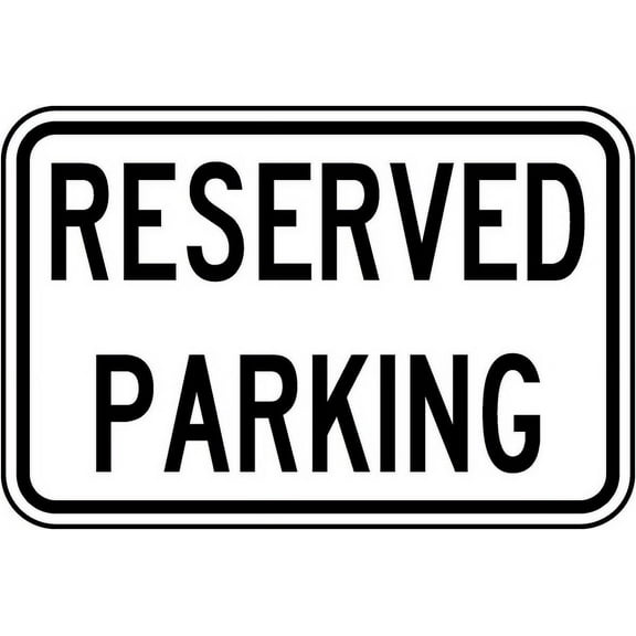 Vinyl Stickers - Reserved Parking Sign 1 - Safety and Warning Warehouse Signs Stickers - 3.5" x 5" - 3 Pack